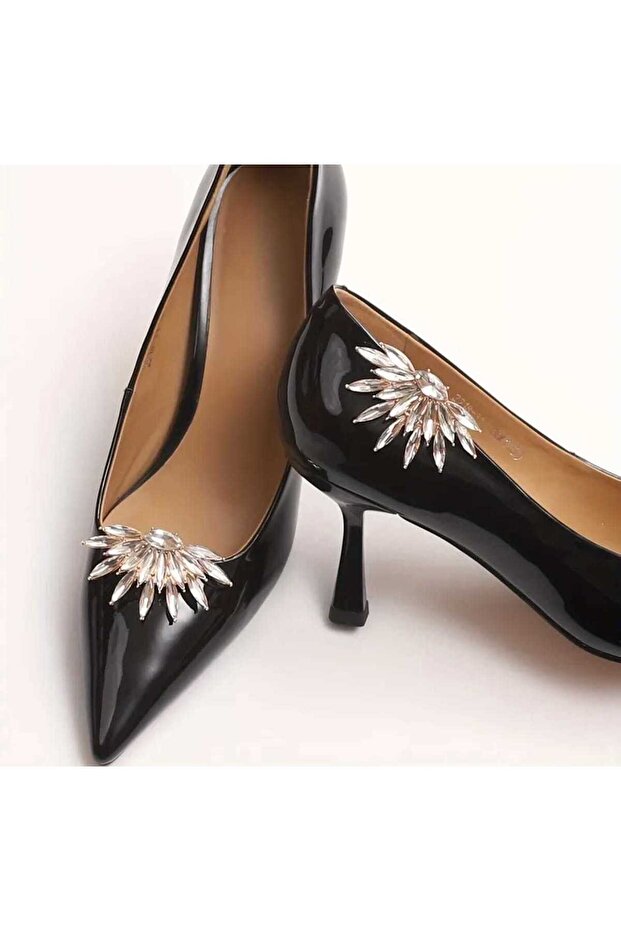 Shoe Buckle - Bag Charm - Brooch Sun Design with One Pair of Detachable Clips (Bc-1175)