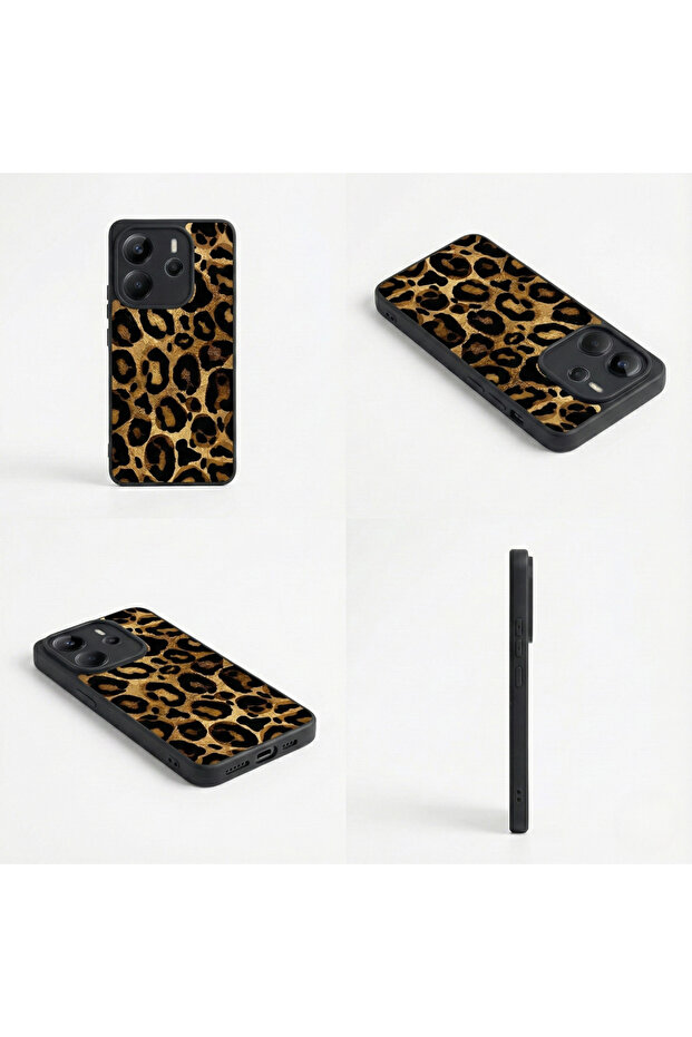 Xiaomi Redmi Note 14 Compatible Leopard Pattern Premium Shockproof Case - 3