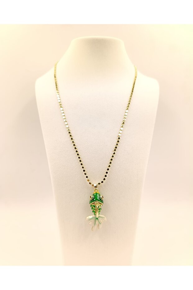 Yeşil balık kolye(çelik) - 1