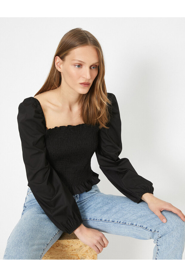 Ruffle Detailed Blouse