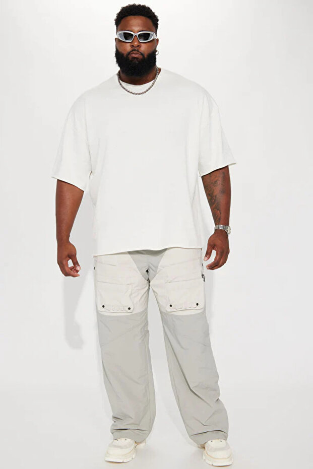 Oversize Black Combed Cotton Oversize Unisex T-Shirt