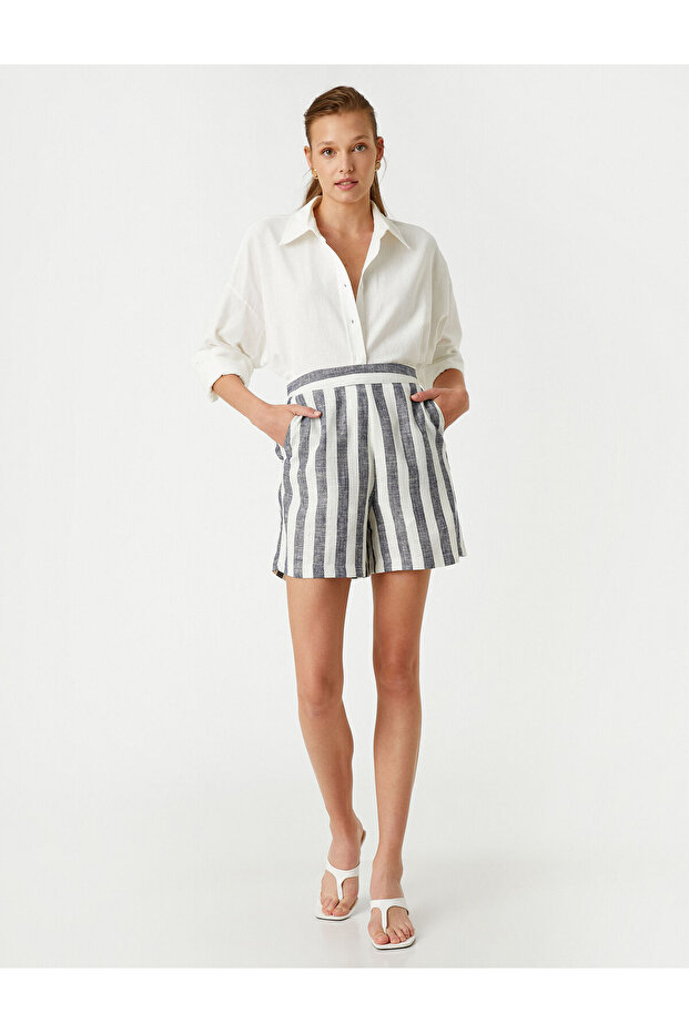 Linen Shorts with Pockets