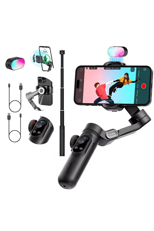 Smart X Pro Combo 3 Eksen Akıllı Telefon Gimbal Stabilizer (iOS & Android) - 1