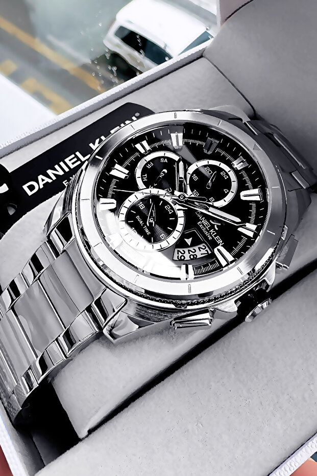 Exclusive Men's Wristwatch Black Color Steel Band Dker2045C5