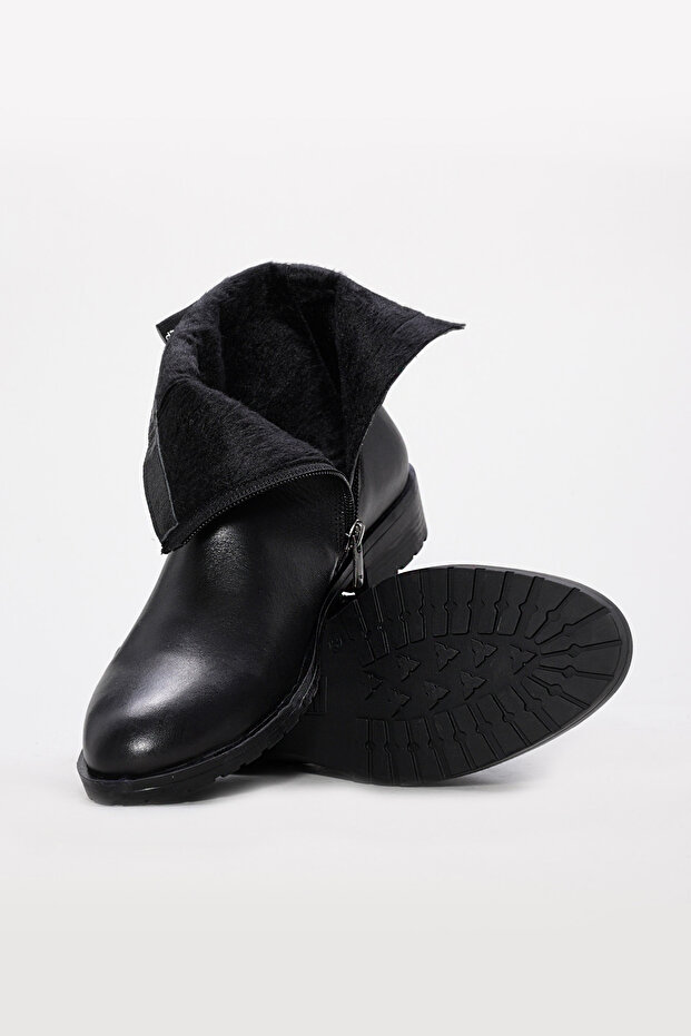 Hakiki Deri Kadın Kalın Taban Bot 257SZA630 - 4