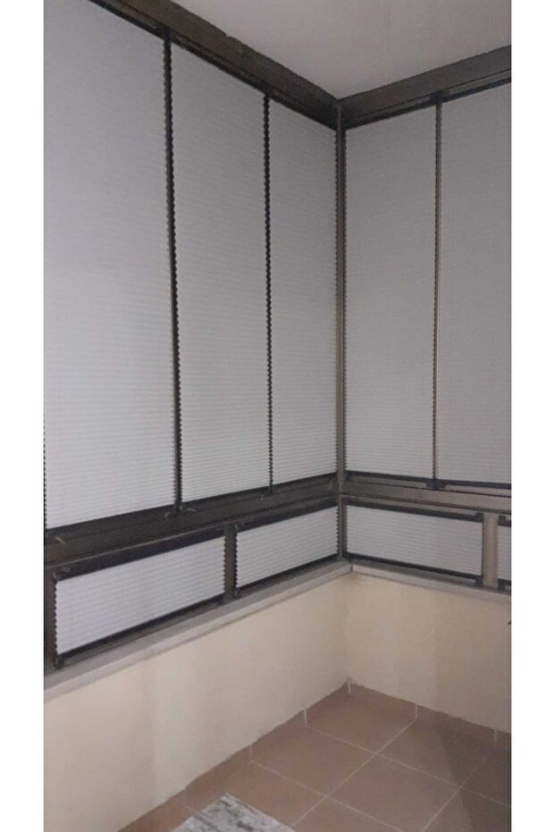Plise Cam Balkon Perde Vidalı-Askılı - 3