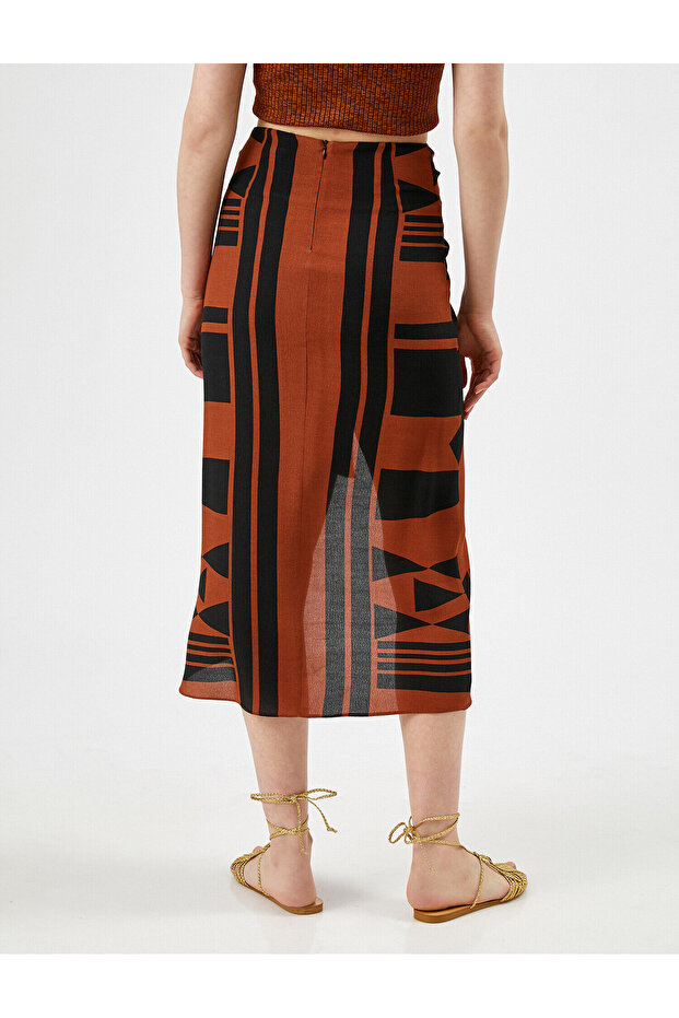 Slit Skirt Patterned - 4