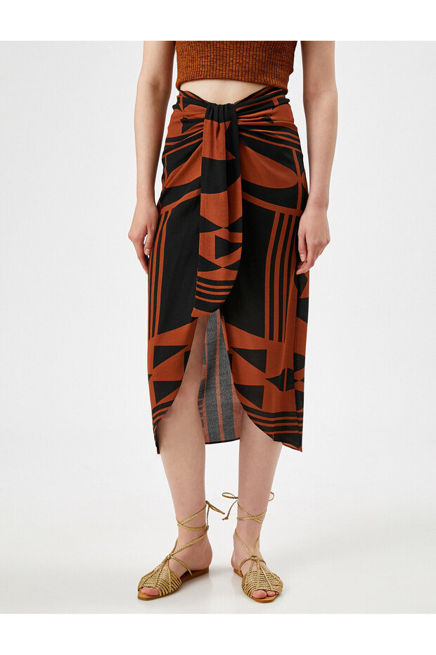 Slit Skirt Patterned - 3