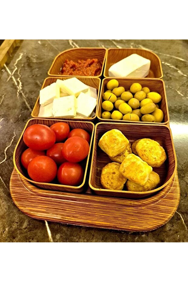 طقم تقديم وجبة الإفطار مكون من 6 قطع - طقم تقديم الوجبات الخفيفة - 5