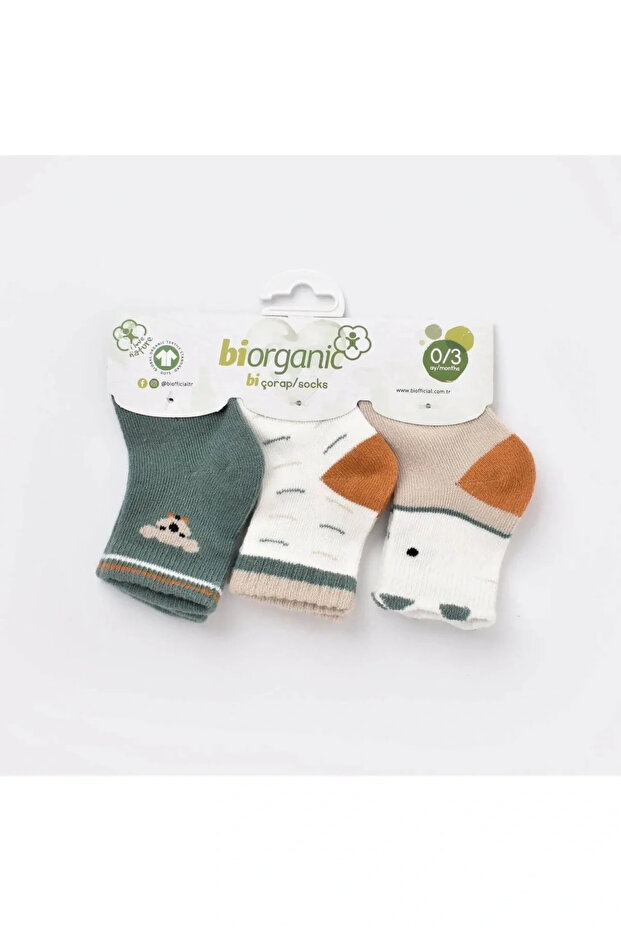 Biorganic Bow Tie Koala Men's 3-Piece Socks 68447 Nile