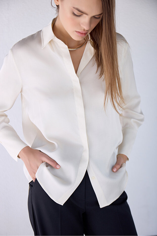 Rayon Dökümlü Gömlek - 3