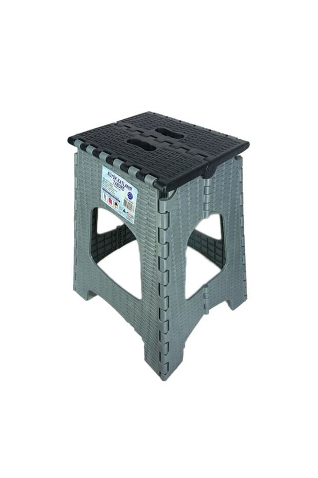 Katlanabilir Plastik Tabure Gri - 3
