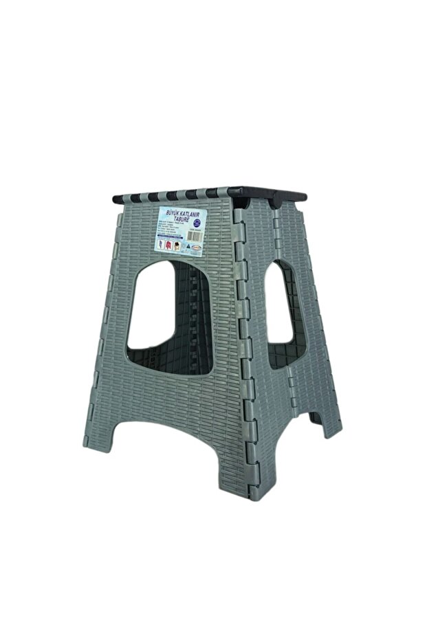 Katlanabilir Plastik Tabure Gri - 2