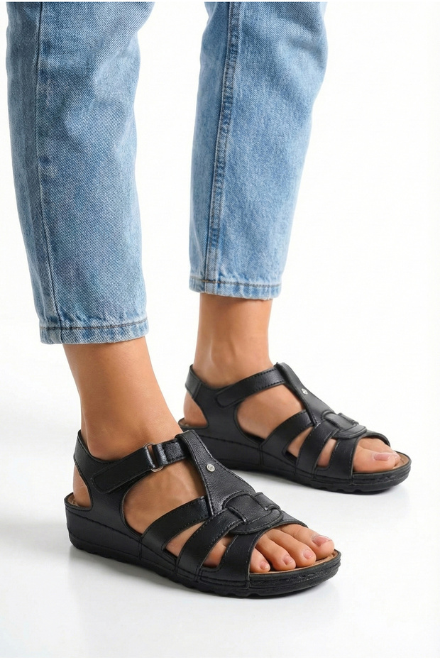 Orthopedic Sole Velcro Sandals Stylish Modern Daily Sandals