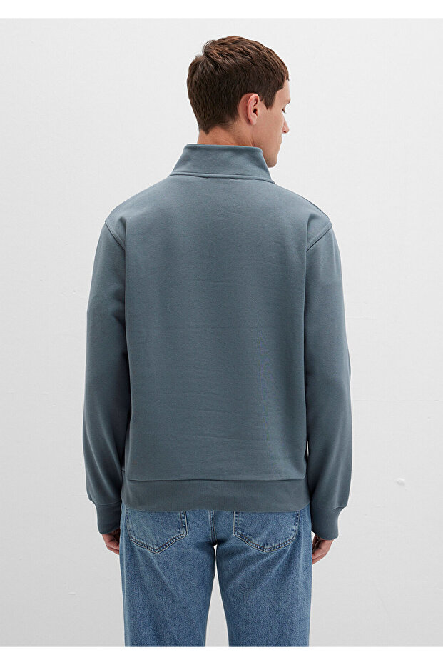Yarı Fermuarlı Basic Sweatshirt 0S10278-80889 - 5
