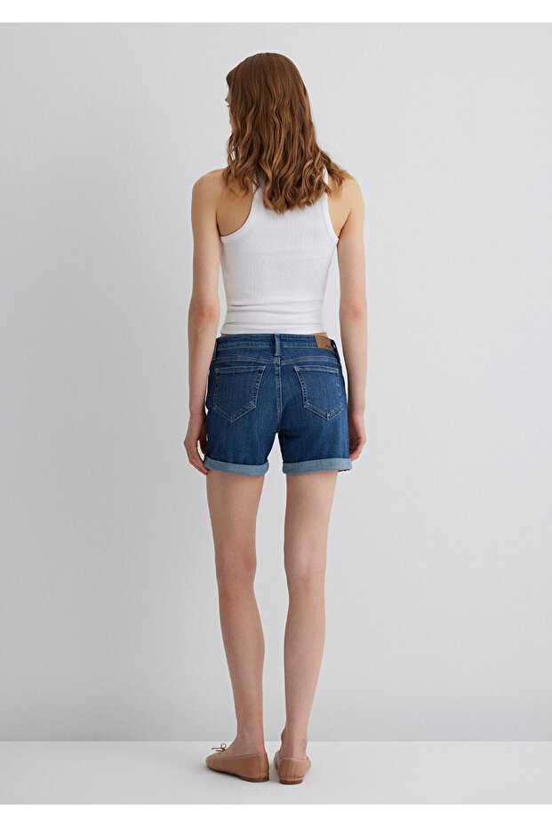 Pixie Everyday Koyu Jean Şort 1437090726 - 4