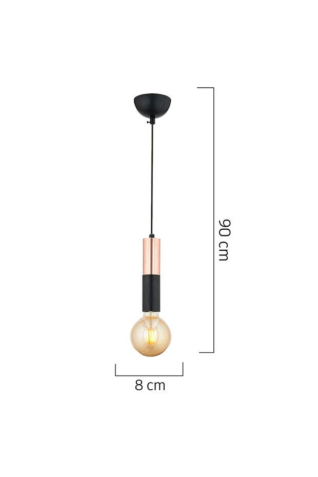 Miranda Tekli Bakır Modern Sarkıt Mutfak Salon Sarkıt Avize - 5