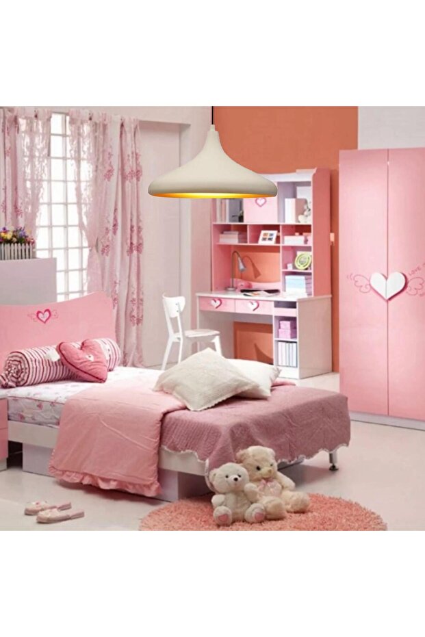 Pera Beyaz Tekli Modern Retro Sarkıt Salon Avize - 3