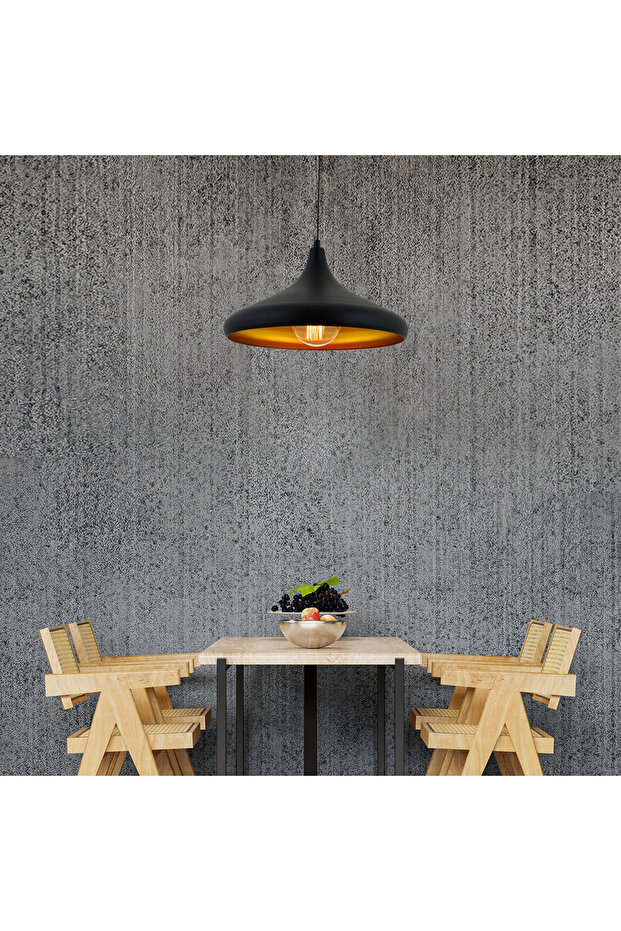 Pera Siyah Tekli Modern Retro Sarkıt Retro Salon Avize - 1