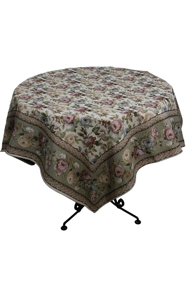 Green Vanilla Tablecloth - Bone Pattern, 140*140 - 3