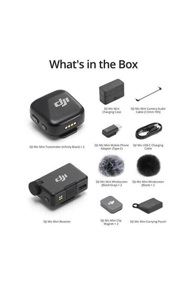 Mic Mini 2 Kişilik Kompakt Kablosuz Yaka Mikrofonu - 6