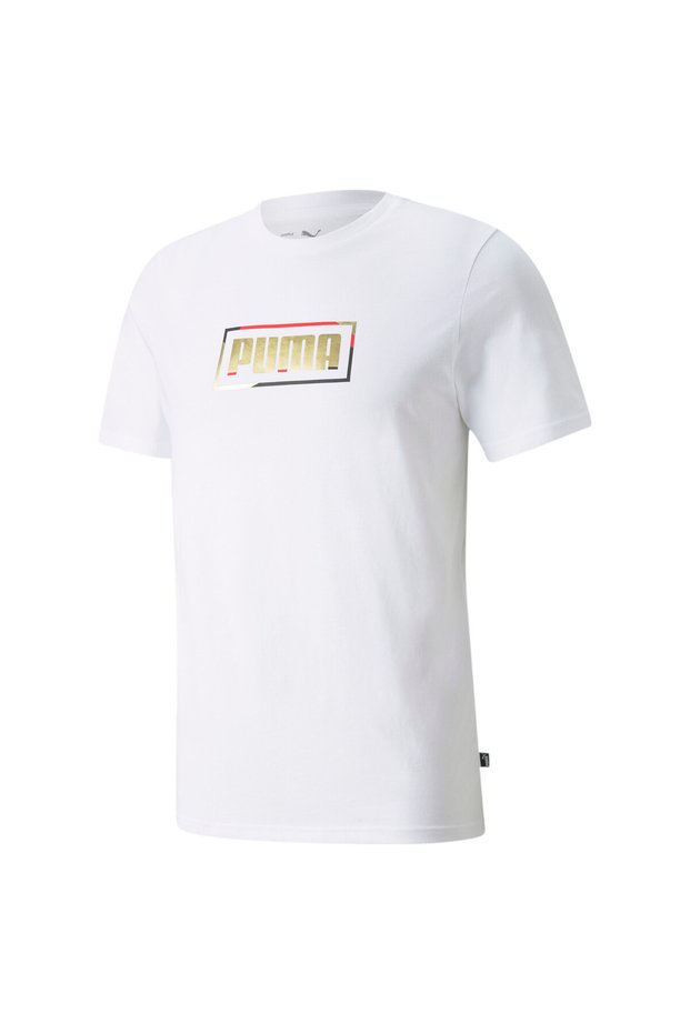 Mens Graphic Metallic T-Shirt - White