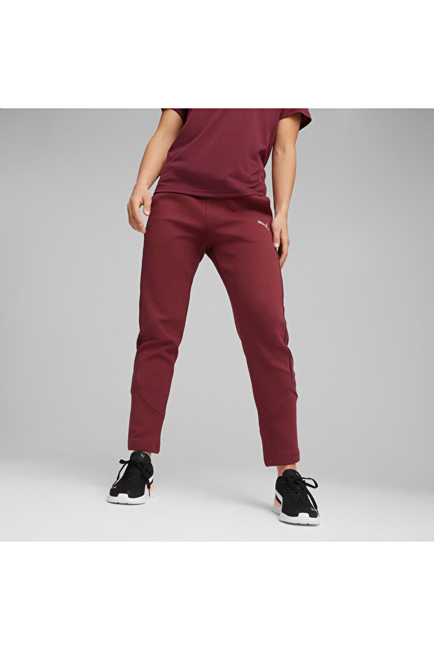 Womens Evostripe High-Waist Pants - Red