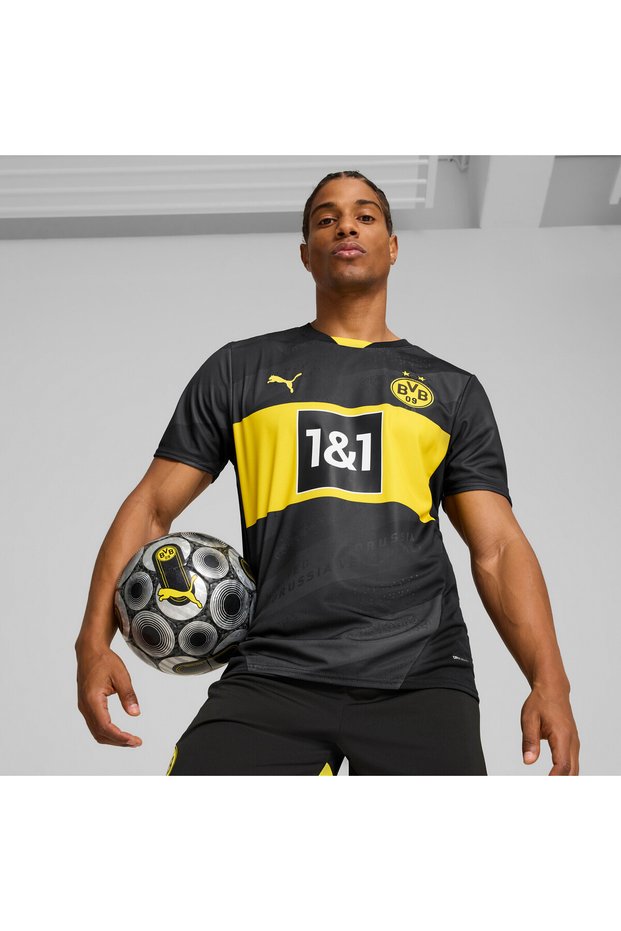 Mens Borussia Dortmund 24/25 Away Football Jersey Top - Black