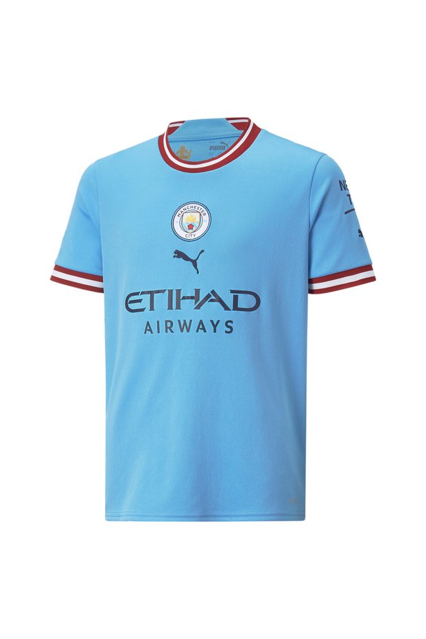 Youth Kids Manchester City F.c. Home 22/23 Replica Football Jersey Top - Blue