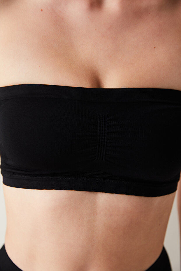 Nu Basic Strapless Siyah Sütyen - 4