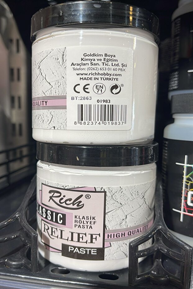 Rölyef Pasta Texture Hıgh Quality Relief Paste 350 gr Beyaz - 3