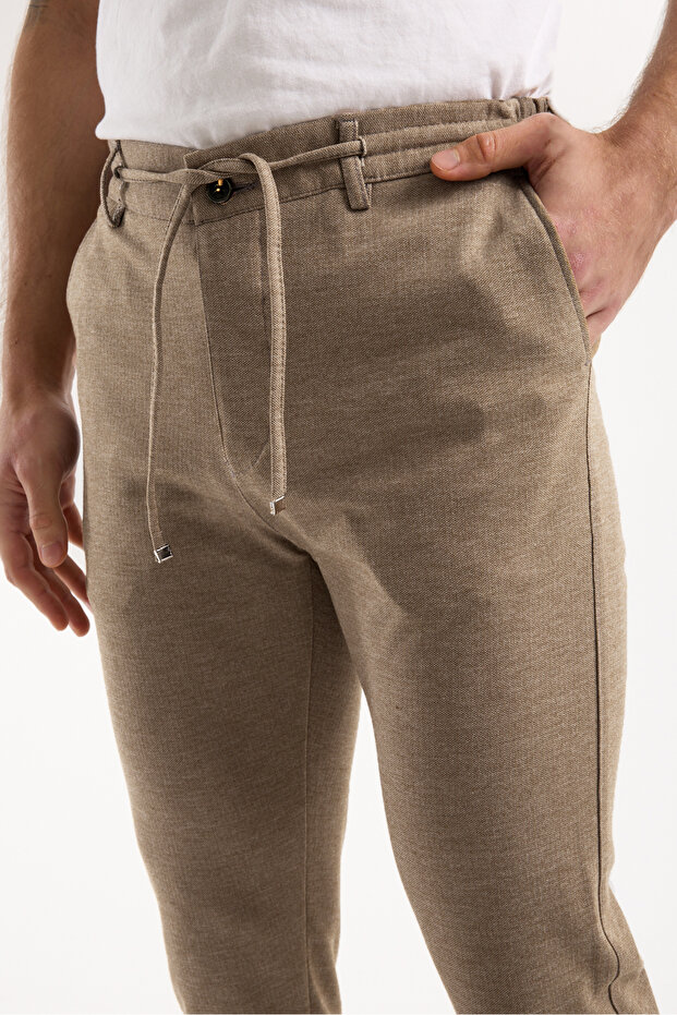 Men's Brown Jogger Pants Jogger Elastic Waist with Pockets Straight Leg Regular Fit