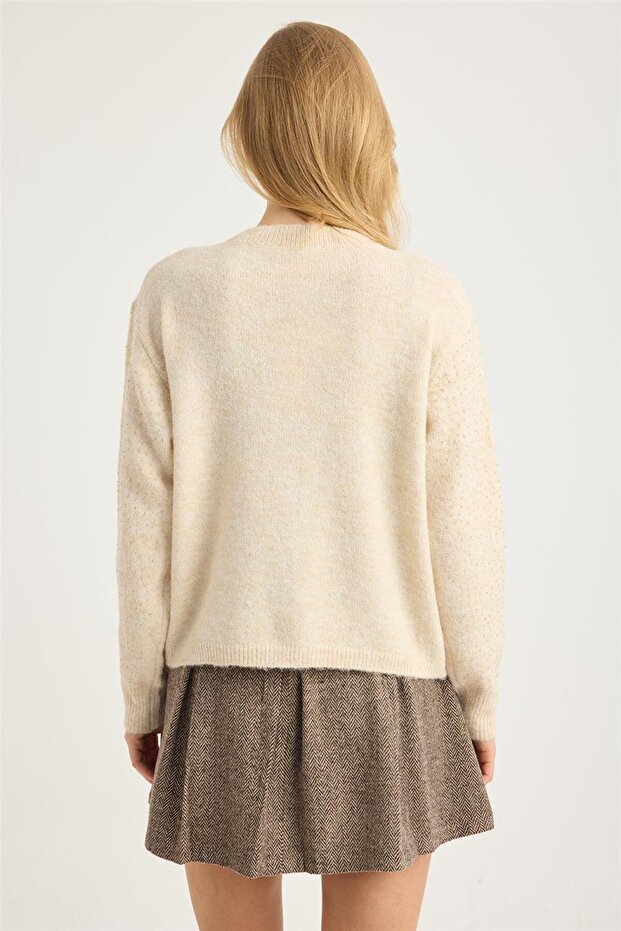 Kırma Boncuklu Triko - 5