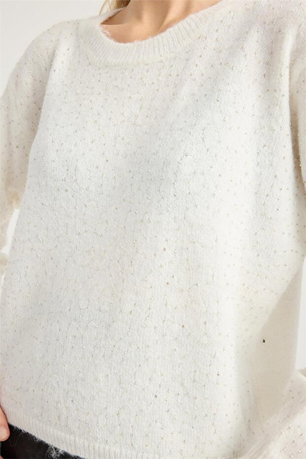 Kırma Boncuklu Triko - 4