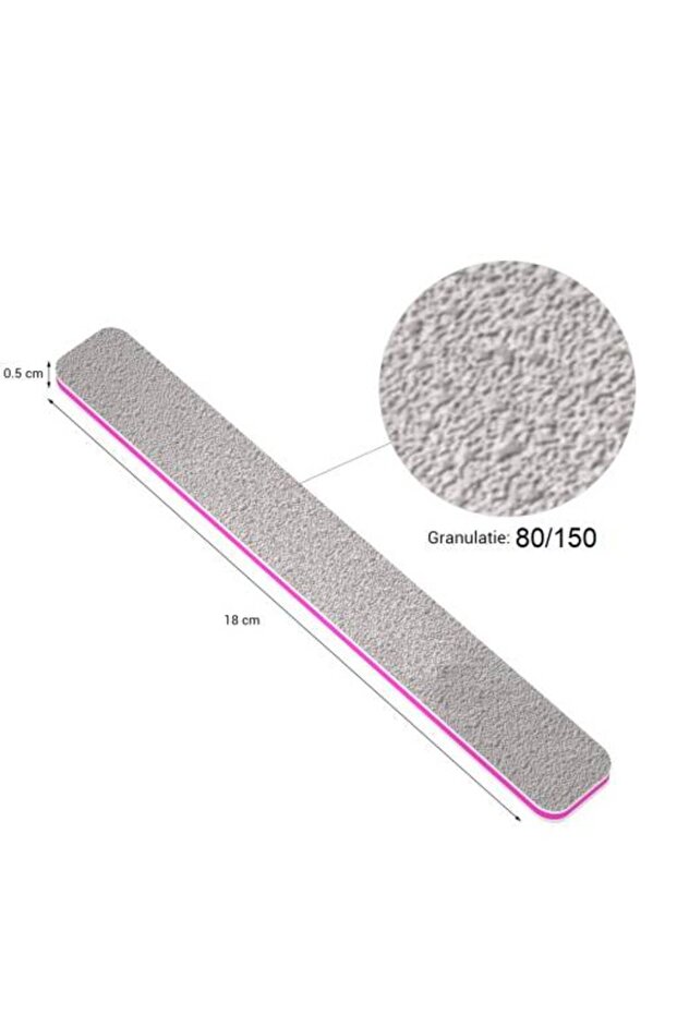 Rectangular Nail File 27 - grit 80/150 - 2