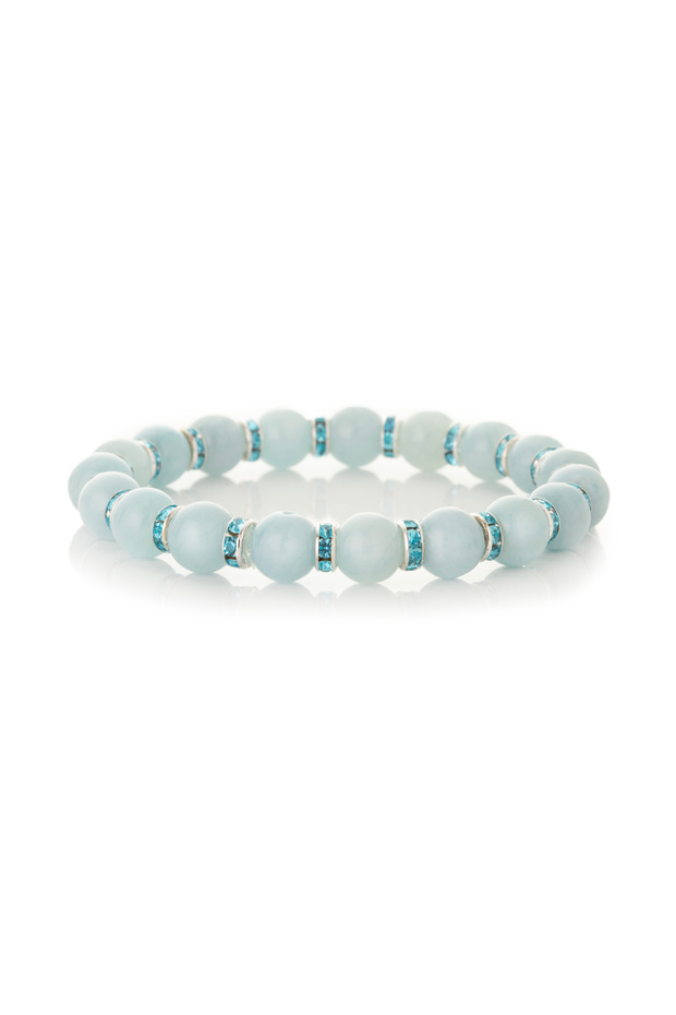 Relaxing, Calming, Energy Bracelet Real Blue Quartz Stone Bracelet Mkt.1.101.19
