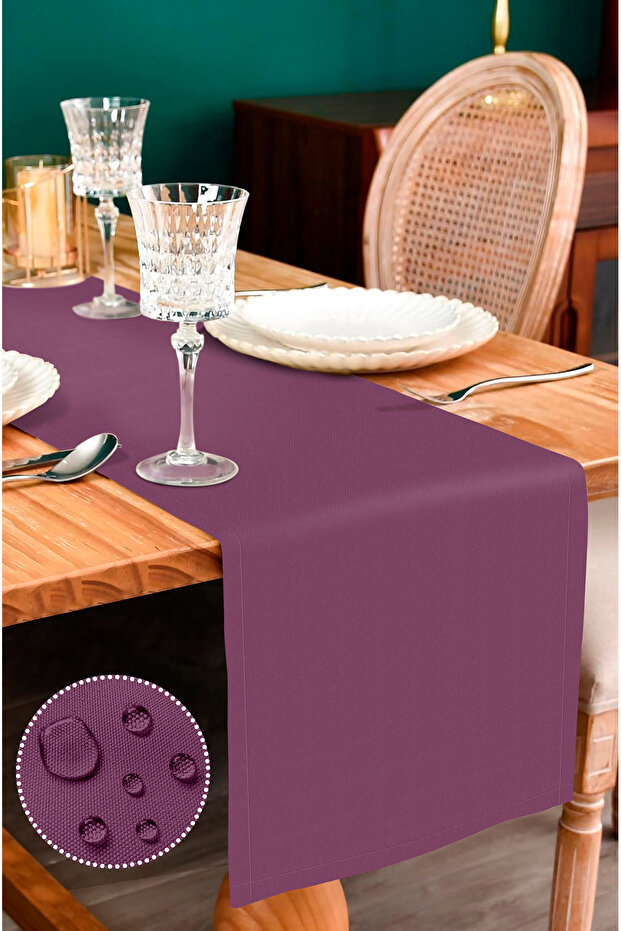 Canvas Liquid-Proof Stain-Resistant Runner Purple 50 X 150cm