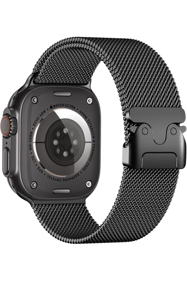 Strap Compatible with Apple Watch Ultra 2/Ultra 49mm, Stainless Steel Mesh Loop Strap