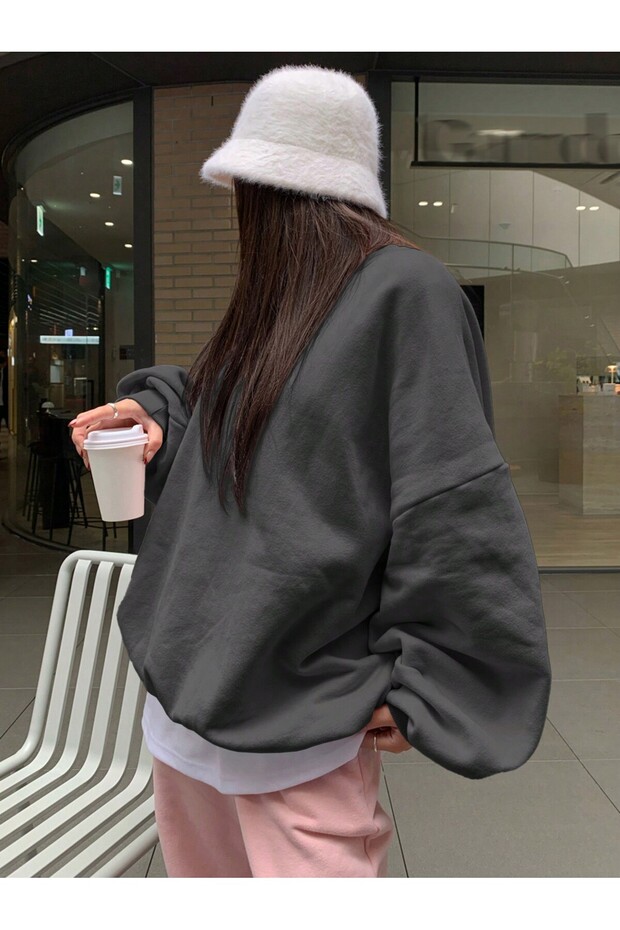 Plain Circular Neck Women's Sweatshirt