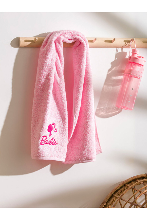Pink Barbie Embroidered Women's Sports Towel 30X110 cm from Renkli̇mağazadan
