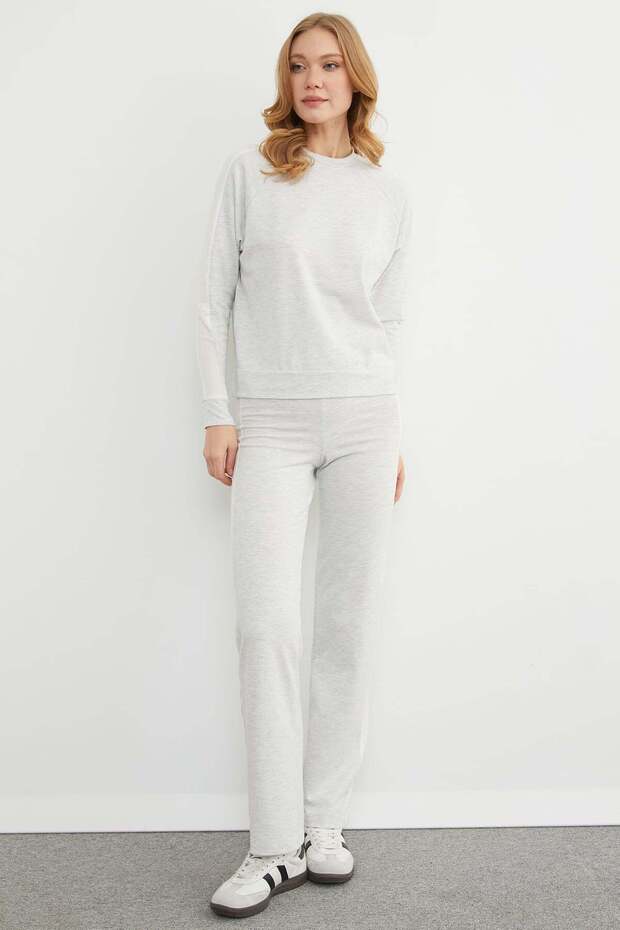 Basic Bisiklet Yaka Şeritli Modal 2 Li Takım - 2