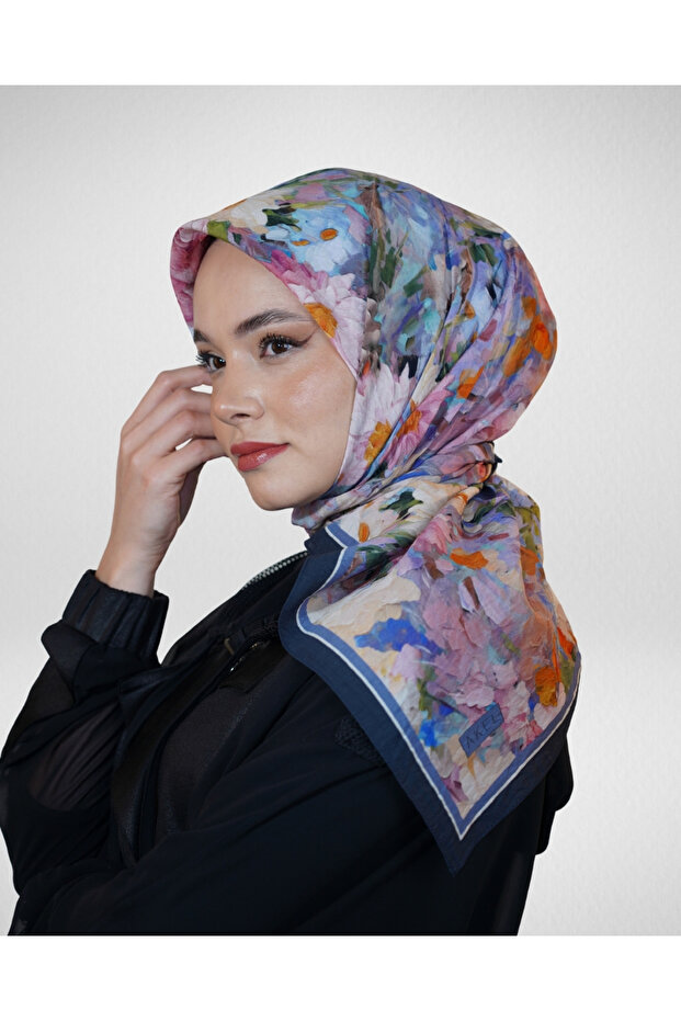 Spring Eşarp Pastel Çiçek Desenli - 4