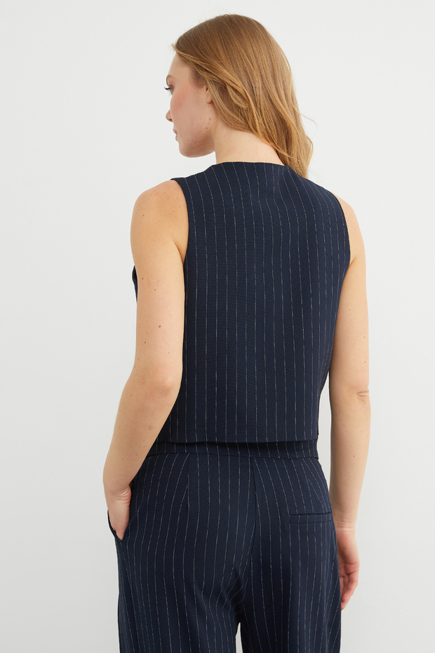 سترة مخططة بأزرار - 8