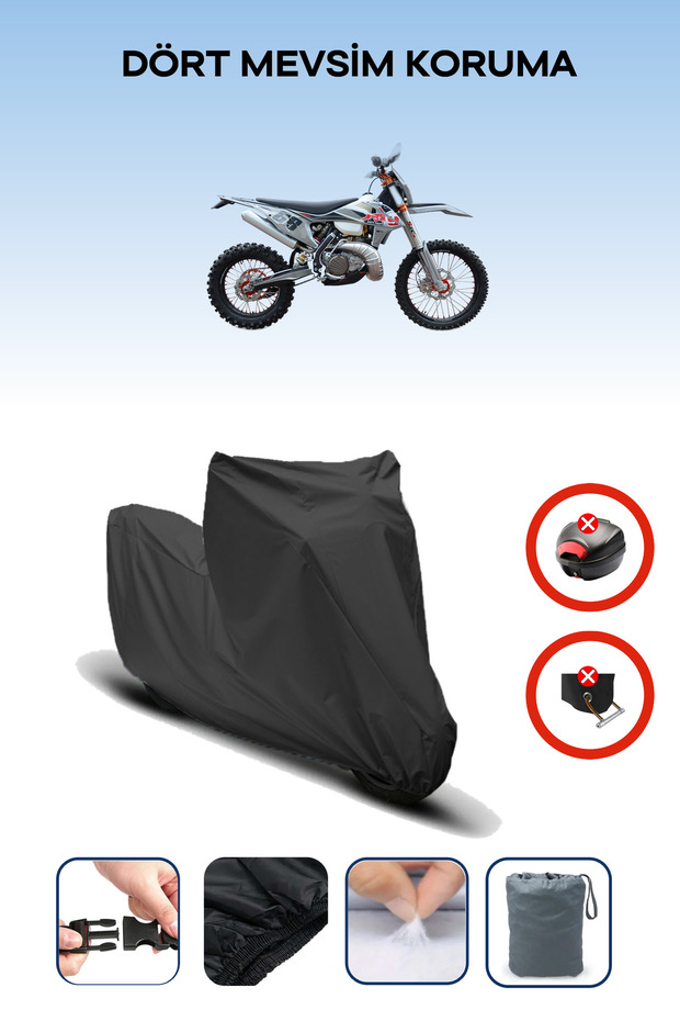 Black Rear Bag Lock Incompatible Yuki Dirty Paws Z300 Compatible Motorcycle Tarpaulin, 4 Seasons