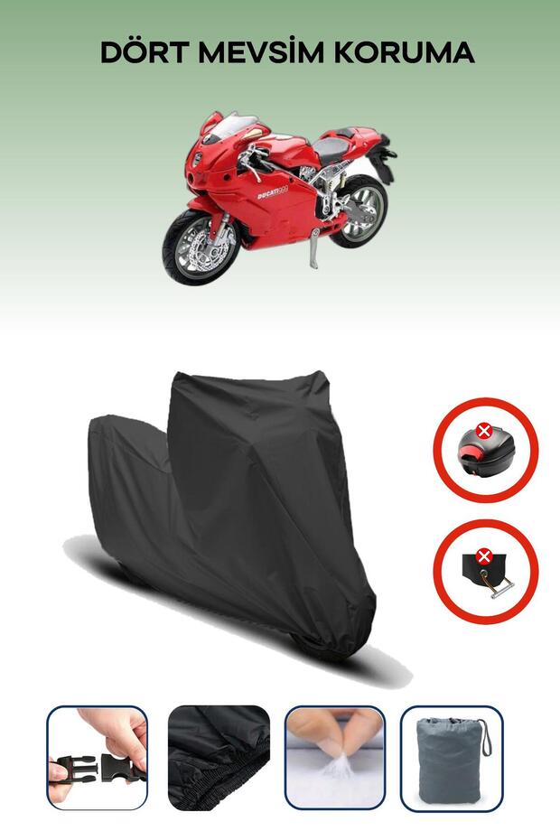 Black Rear Bag Lock Incompatible with Ducati 999 Compatible Motorcycle Tarpaulin, 4 Seasons