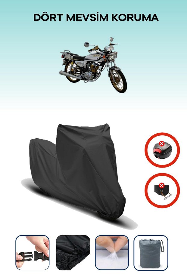Black Rear Bag Lock Incompatible with Kuba Cheetah 150R Gold Compatible Motorcycle Tarpaulin, 4 Seasons