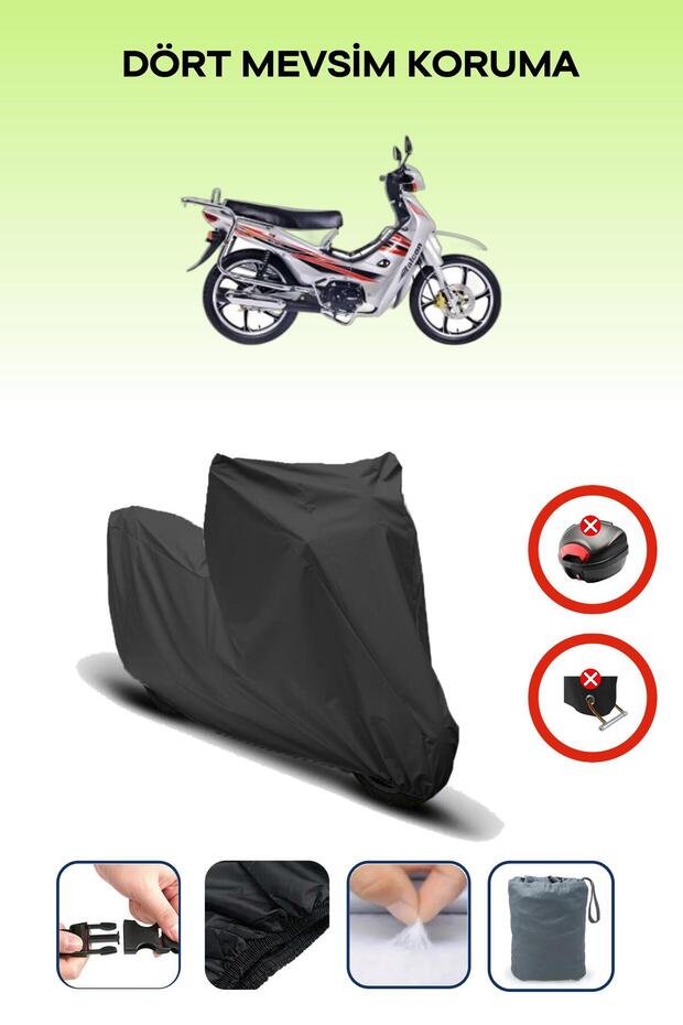 Black Rear Bag Lock Incompatible with Falcon Magic 50 Compatible Motorcycle Tarpaulin, 4 Seasons