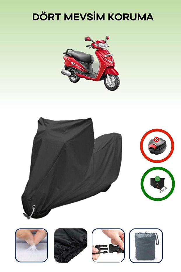 Black Lock Compatible Hero Duet 110I Compatible Motorcycle Tarpaulin Waterproof