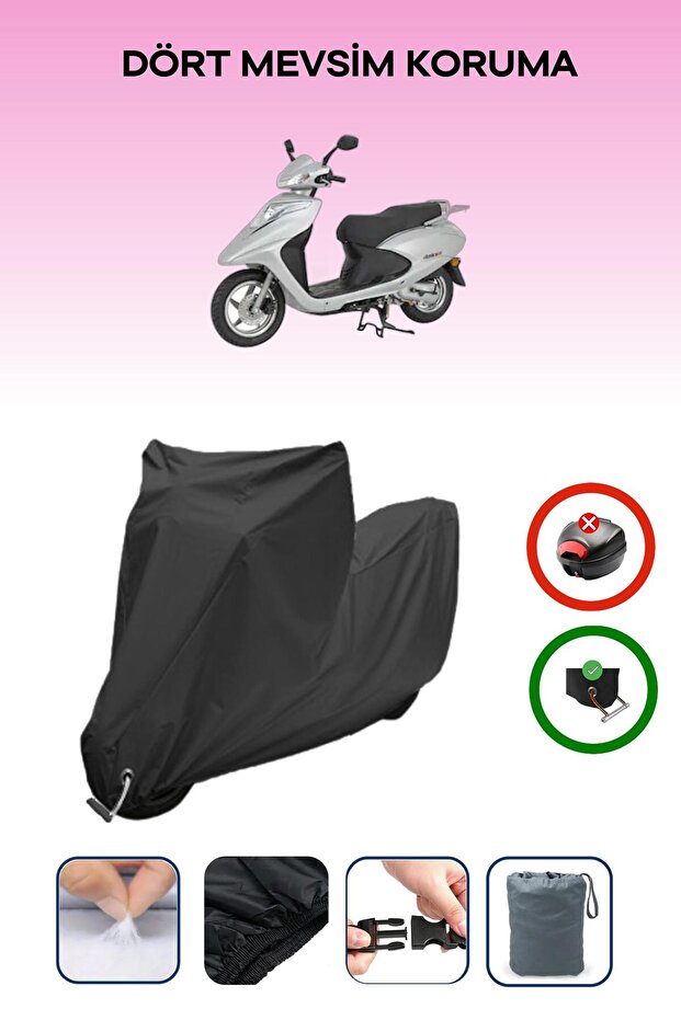 Black Lock Compatible Mondial Ritmica 100 Compatible Motorcycle Tarpaulin Waterproof