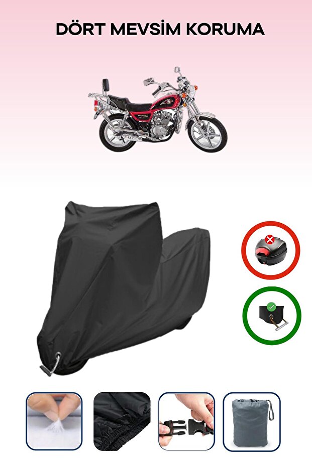 Black Lock Compatible Falcon Comfort 180 Compatible Motorcycle Tarpaulin Waterproof